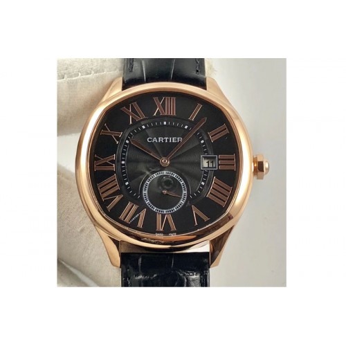 Cartier Drive de RG TF Best Edition Black Textured Dial on Leather Strap A23J to 1904-PS MC