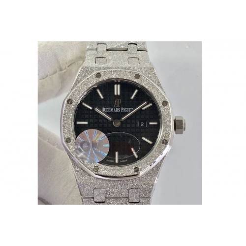 Audemars Piguet Royal Oak 33mm 15000 Satin-polished SS OM Best Edition Black Dial on SS Bracelet Quartz
