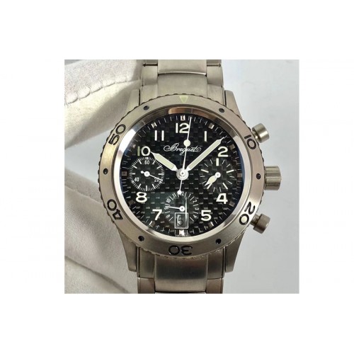 Breguet Type XX Chrono SS/SS Black Dial A7750