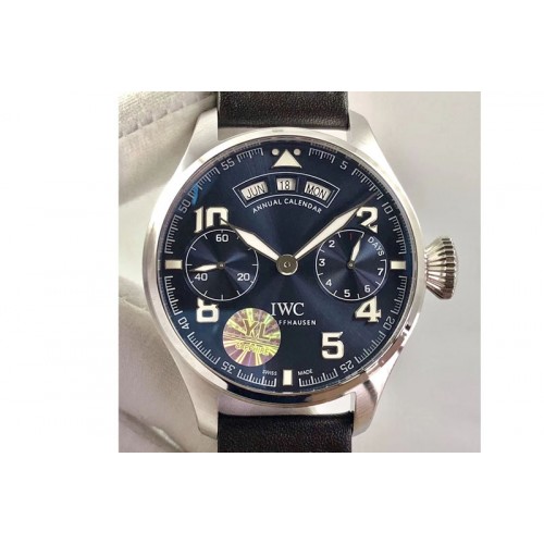 IWC Big Pilot Real PR IW502703 SS YLF 1:1 Best Edition Blue Dial on Black Calfskin Strap A52850
