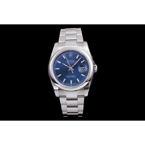 Rolex DateJust 36 SS 116200 ARF 1:1 Best Edition Blue Dial Stick Markers on  SS Oyster Bracelet SA3135