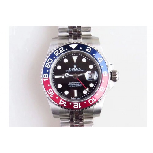 Rolex GMT-Master II 126710 BLRO 904L GMF Best Edition Black Dial on 904L Jubilee Bracelet A2836
