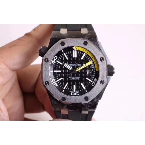 Audemars Piguet Royal Oak Offshore Diver Forged Carbon XF 1:1 Best Edition on Rubber Strap A2824 V2
