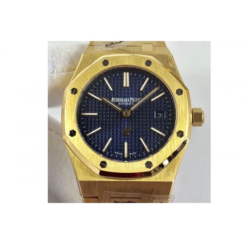 Audemars Piguet Royal Oak 39mm 15202 YG Blue Dial on SS Bracelet MIYOTA9015