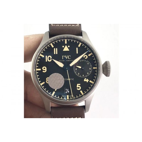 IWC Big Pilot IW501004 TI ZF 1:1 Best Edition Black Dial on Brown Leather Strap A52110