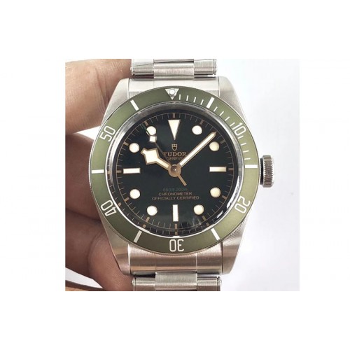 Tudor Heritage 2016 Black Bay Shield ZF 1:1 Best Edition Green Bezel on SS Bracelet A2824