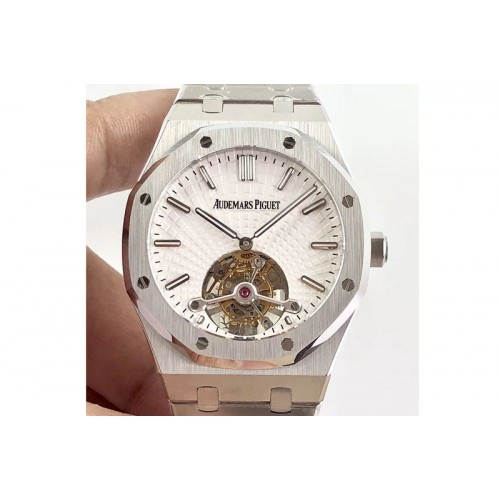 Audemars Piguet AP Royal Oak Tourbillon SS/SS White Dial Cal.2924 Tourbillon