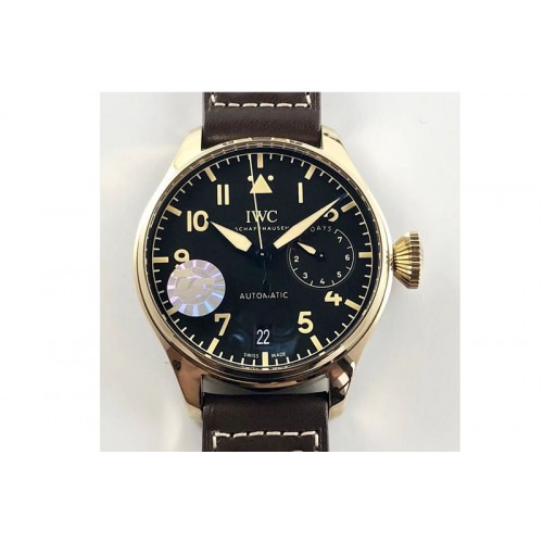 IWC Big Pilot IW501005 Bronzo ZF 1:1 Best Edition Brown Dial Blue Numbers on Brown Leather Strap A52110