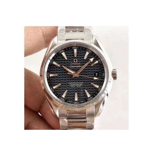 Omega Aqua Terra 150M Team Leader SS VSF 1:1 Best Edition Black Textured Dial on SS Bracelet VS8500