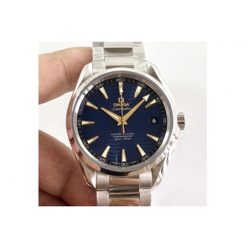Omega Aqua Terra 150M Team Leader SS VSF 1:1 Best Edition Blue Textured Dial on SS Bracelet VS8500