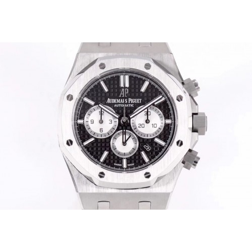 Audemars Piguet Royal Oak Chrono 26331ST SS OMF 1:1 Best Edition Black/White subDial on SS Bracelet A7750
