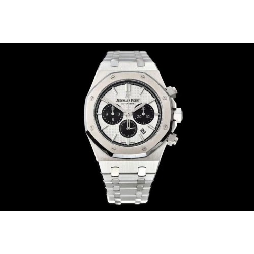 Audemars Piguet Royal Oak Chrono 26331ST SS OMF 1:1 Best Edition White/Black Dial on SS Bracelet A7750