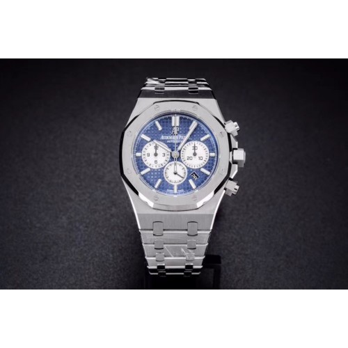 Audemars Piguet Royal Oak Chrono 26331ST SS OMF 1:1 Best Edition Blue/White Dial on SS Bracelet A7750