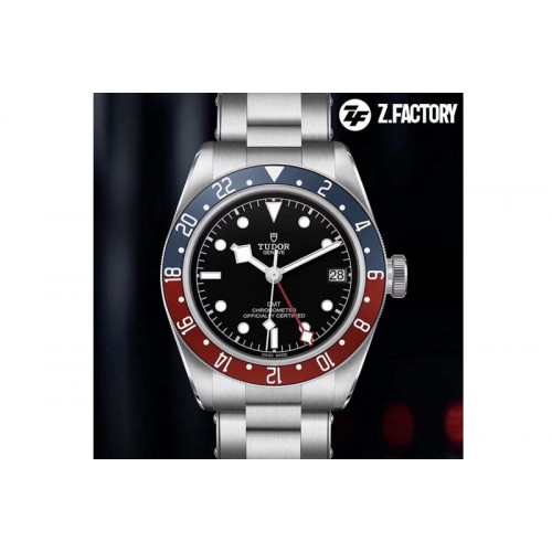 Tudor Black Bay GMT Baselworld 2018 Pepsi Blue/Red Bezel ZF 1:1 Best Edition Black Dial on SS Bracelet A2836