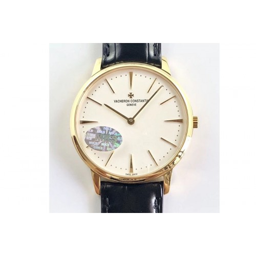 Vacheron Constantin Patrimony 81180 YG MKF 1:1 Best Edition White dial on Brown Leather MIYOTA 9039