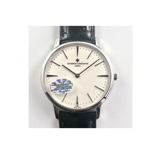 Vacheron Constantin Patrimony 81180 SS MKF 1:1 Best Edition White dial on Black Leather MIYOTA 9039