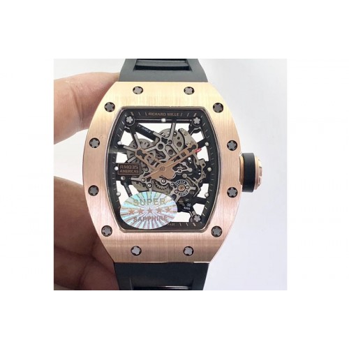 Richard Mille RM035-02 Americas RG KVF Best Edition Skeleton Dial on Black Rubber Strap MIYOTA8215