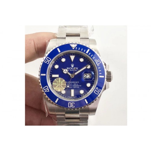 Rolex Submariner 116619 LB Blue Ceramic JF Best Edition Blue Dial on SS Bracelet A2824 Rolex Submariner 116619 LB Blue Ceramic JF Best Edition Blue Dial on SS Bracelet A2824