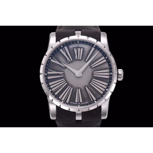 Roger Dubuis Excalibur 42mm Dbex0050 SS RDF 1:1 Best Edition Gray Dial on Brown Leather Strap A830