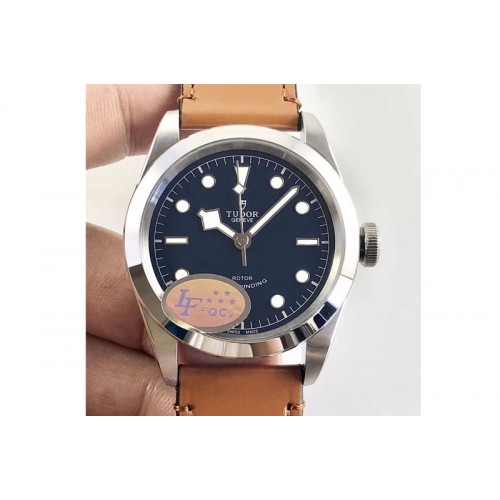 Tudor Black Bay 41mm LF 1:1 Best Edition Blue Dial on Brown Leather Strap A2824