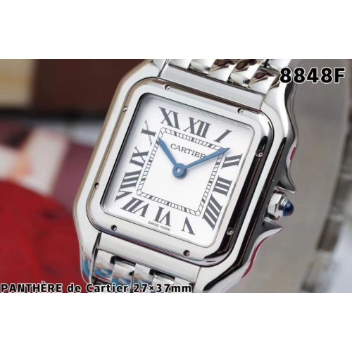Cartier Panth�re Secrete Ladies 27mm SS K11 1:1 Best Edition White Dial on SS Bracelet Ronda Quartz