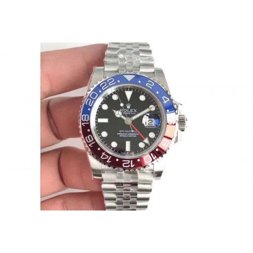 Rolex GMT-Master II 126710 BLRO Pepsi Bezel EWF Best Edition on SS Jubilee Bracelet A2836