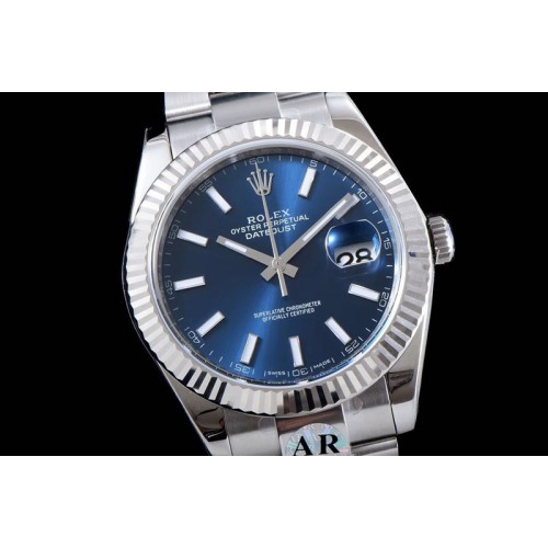 Rolex DateJust 41 126334 ARF 1:1 Best Edition 904L Steel Blue Dial on Oyster Bracelet A2824