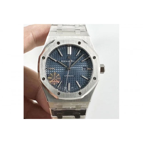 Audemars Piguet Royal Oak 41mm 15400 SS V5 JF 1:1 Best Edition Blue Textured Dial on SS Bracelet A3120