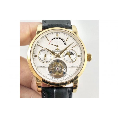 Jaeger-LeCoultre Master Tourbillion 42mm YG/LE White Dial Watches