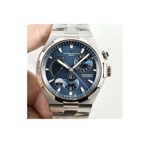 Vacheron Constantin Overseas Dual Time Power Reserve TWA Best Edition Blue Dial on SS Bracelet A1222