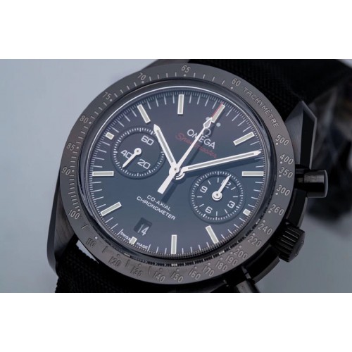 Omega Speedmaster "Dark Side of The Moon" Real Ceramic OMF 1:1 Best Edition on Nylon Strap A9300