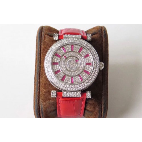 Franck Muller Double Mystery 42mm SS/LE  Full Red Diamond Dial and Bezel FM.800