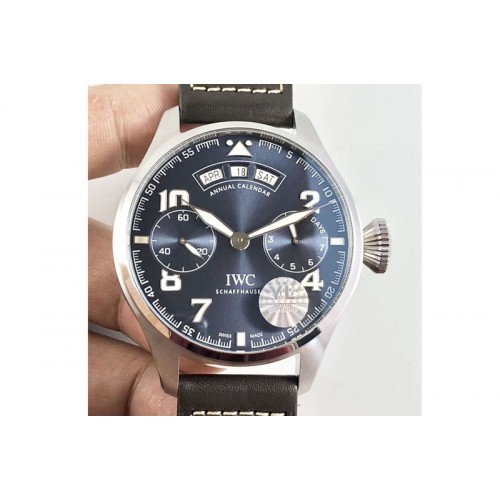 IWC Big Pilot Real PR IW502703 SS YLF 1:1 Best Edition Blue Dial on Black Calfskin Strap A52850