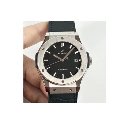 Hublot Classic Fusion 45mm Titanium WWF 1:1 Best Edition Black Dial on Black Gummy Strap A2892 Hublot Classic Fusion 45mm Titanium WWF 1:1 Best Edition Black Dial on Black Gummy Strap A2892