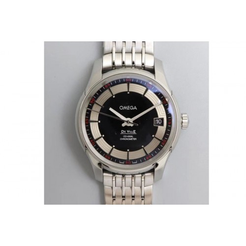 Omega De Ville Hour Vision 41mm SS VSF 1:1 Best Edition Black/Silver Dial on SS Bracelet A8500 Super Clone
