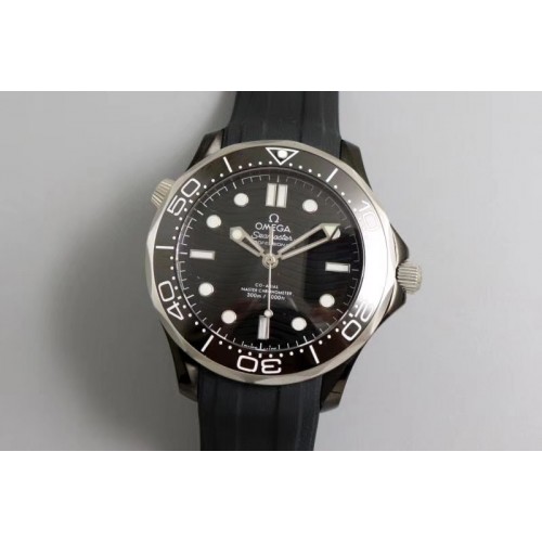 Omega 2019 Seamaster Diver 300M GTR Best Edition Black Ceramic Black Dial on Black Rubber Strap A8800