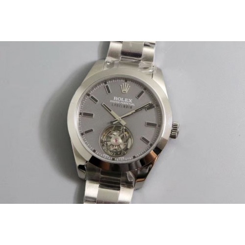 Rolex Milgauss 116400 Label Noir Tourbillion JB best Edtion SS Gray Dial A3131 to Real Tourbillon