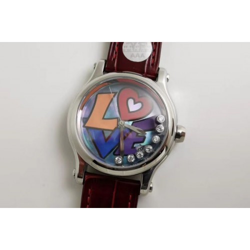 Chopard Happy Love 278559 36MM YF Best Edtion SS/LE Brown Leather Strap Automatic Movement