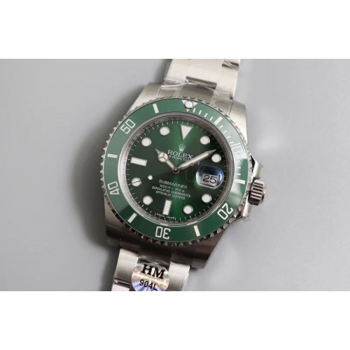 Rolex Submariner 116610 LV Green Ceramic 904L HM 1:1 Best Edition on SS Bracelet A3135
