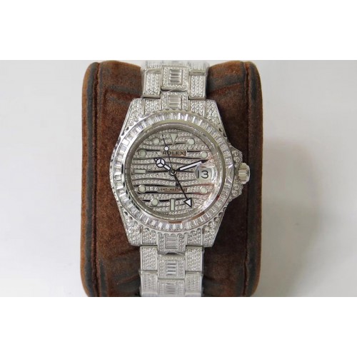 Rolex GMT Master II 116769 BRIL Full Diamonds Watch TWF Best Edition A2836