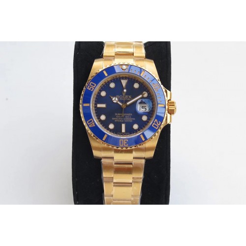 Rolex Submariner 116613 LB VRF 1:1 Best Edition YG Wrapped Blue Dial on YG Wrapped Bracelet A2836 MAX Version