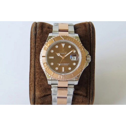 Rolex Yacht-Master 116621 SS/RG VRF 1:1 Best Edition Brown Dial on SS/RG Bracelet A2836