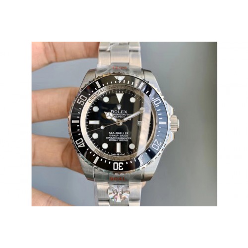 Rolex Sea-Dweller 126660 Black Ceramic WF 1:1 Best Edition 904L SS Case and Bracelet A3135 Clone