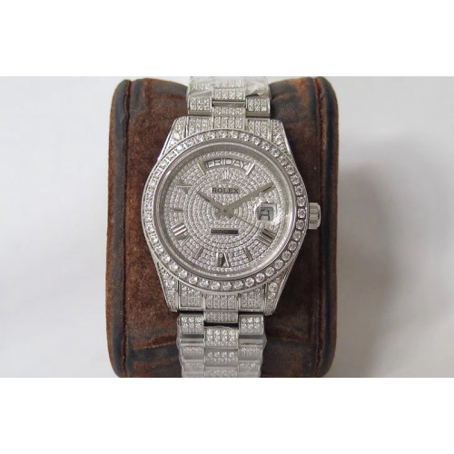 Rolex Day-date II 40mm 904L SS TW Best Edtion Diamond Bezel Full Dimaond Case and Bracelet A2836 Rolex Day-date II 40mm 904L SS TW Best Edtion Diamond Bezel Full Dimaond Case and Bracelet A2836