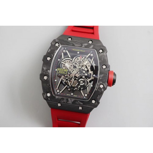 Richard Mille RM035-02 KVF Best Edition Skeleton Dial Red on Red Rubber Strap MIYOTA8215 V3