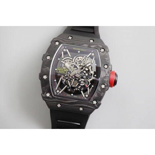 Richard Mille RM035-02 KVF Best Edition Skeleton Dial Red on Black Rubber Strap MIYOTA8215 V3