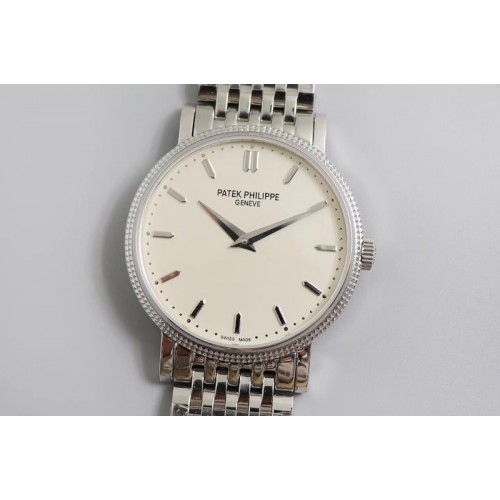Patek Philippe Calatrava 5120G SS TW Best Edtion White Dial on SS Bracelet Cal.240