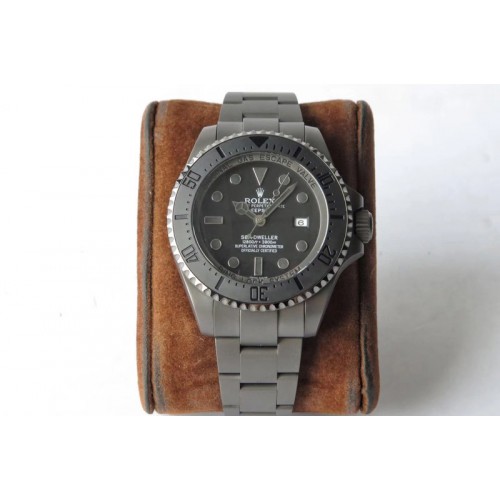 Rolex Sea-Dweller 116660 Deepsea Pro All Black VRF Best Edition Black Dial on SS Bracelet A2836 MAX