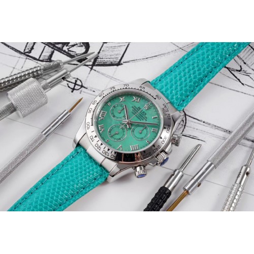 Rolex Daytona 116519 OXF Best Edition Green Dial on Green Leather Strap A7750