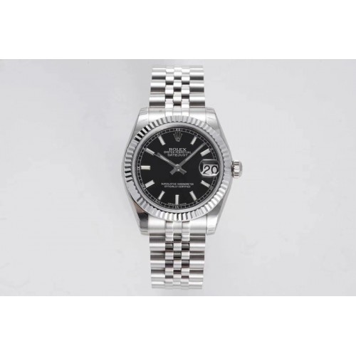 Rolex Datejust 31mm 178274 SS GSF Best Edition Black Stick Markers Dial on SS Jubilee Bracelet SEIKO NH05A